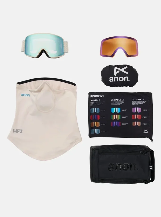 Anon M6-skidglasögon + bonuslins + MFI®-ansiktsmask Anon M6-skidglasögon + bonuslins + MFI®-ansiktsmask