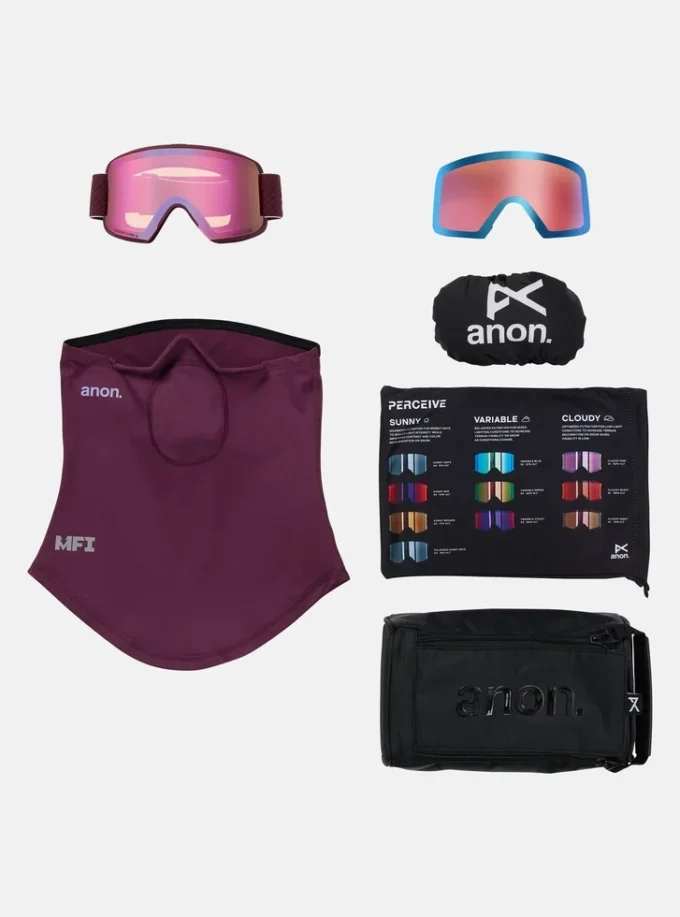 Anon M6S-skidglasögon + bonuslins + MFI®-ansiktsmask Anon M6S-skidglasögon + bonuslins + MFI®-ansiktsmask