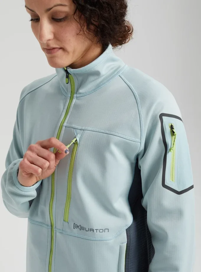 Burton [ak]® Polartec® Grid fleecetröja med hel dragkedja